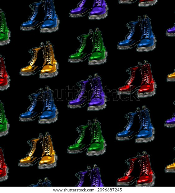 Doc marten boots stock vectors images vector art