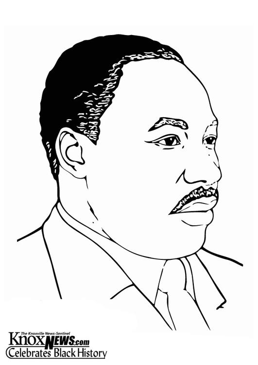 Coloring page martin luther king jr