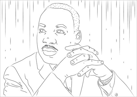 Martin luther king jr coloring page free printable coloring pages