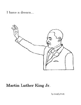 Martin luther king jr coloring page by simply pre