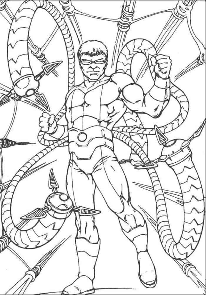 Dr octopus coloring pages spiderman coloring octopus coloring page bee coloring pages