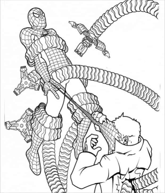 Doctor octopus coloring pages spiderman coloring octopus coloring page bee coloring pages