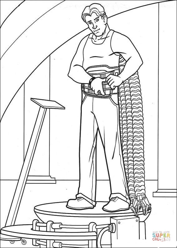 Doctor octopus villain coloring page free printable coloring pages