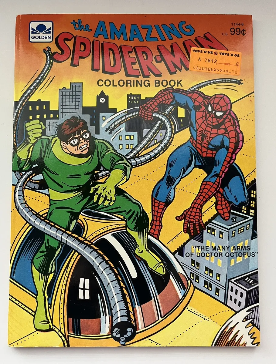 Vintage golden the amazing spider