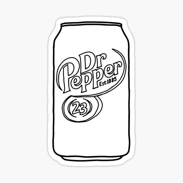 Dr pepper ouline sticker for sale by madstrue