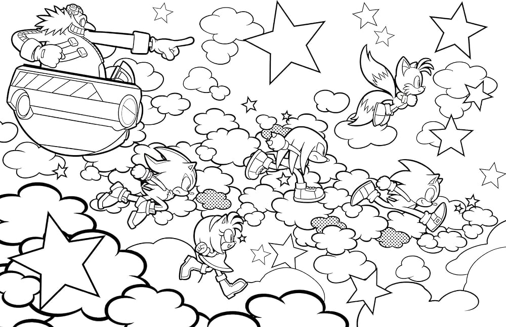 Sonic the hedgehog the official adult coloring book