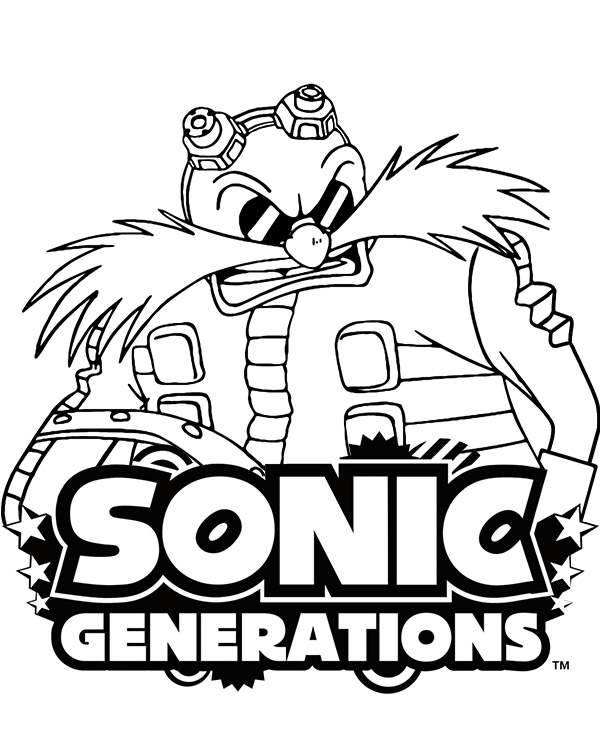 Doctor eggman coloring page