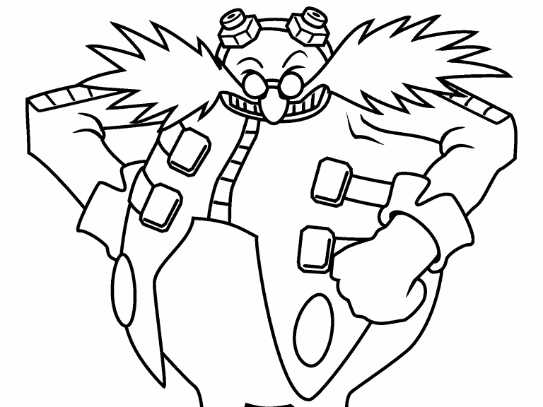 Free coloring page dec dr eggman