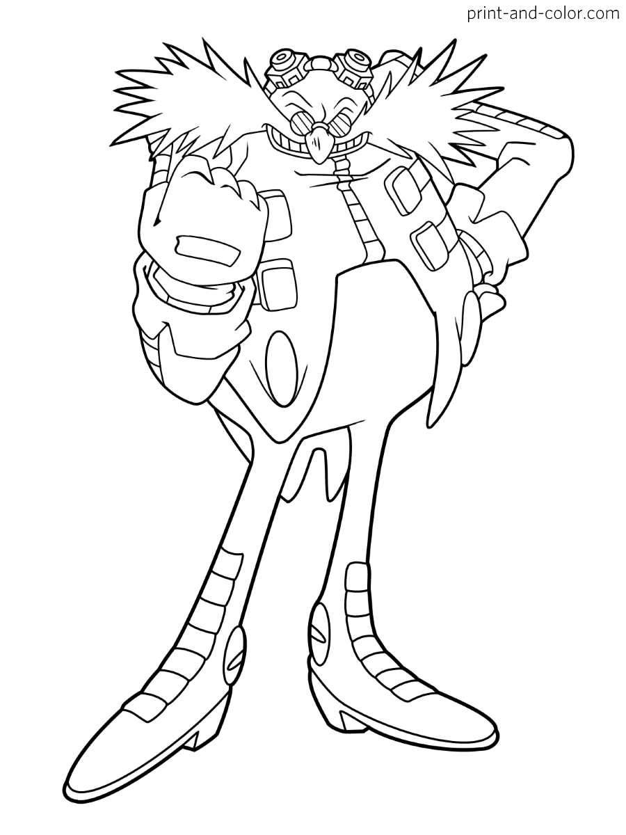 Sonic the hedgehog coloring pages print and color