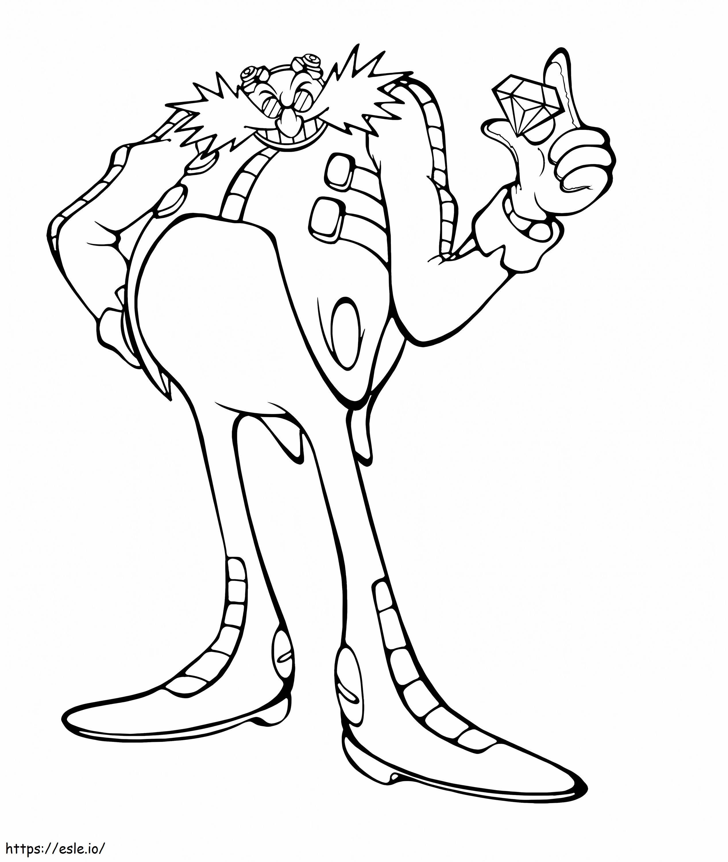 Doctor eggman with diamonds coloring page