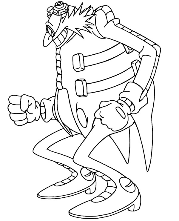 Doctor eggman coloring sheet sonic rival