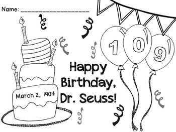 Free seuss birthday color page word work writing seuss spelling words