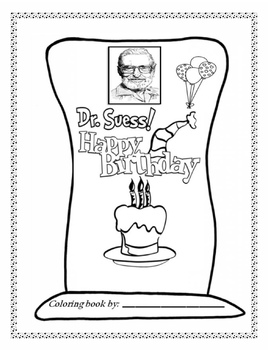 Dr seuss coloring pages by kinder essentials by neri and yari tpt