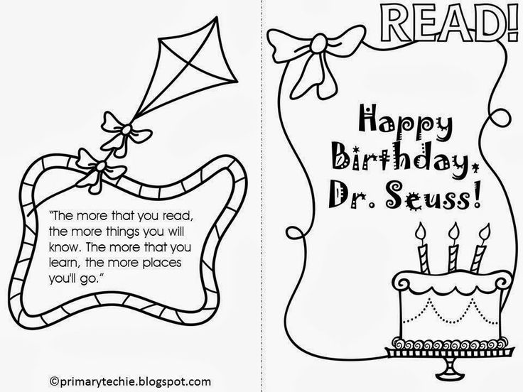 Make birthday cards for dr seuss as a wrap