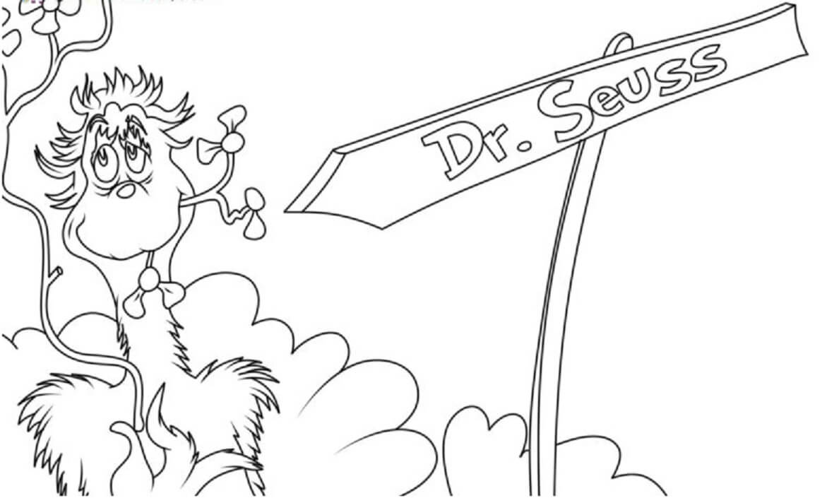 Sweet dr seuss coloring page