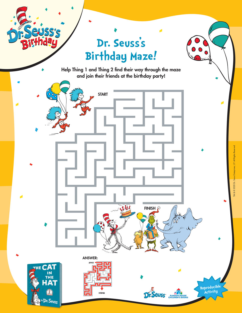 Dr seuss printables and activities brightly