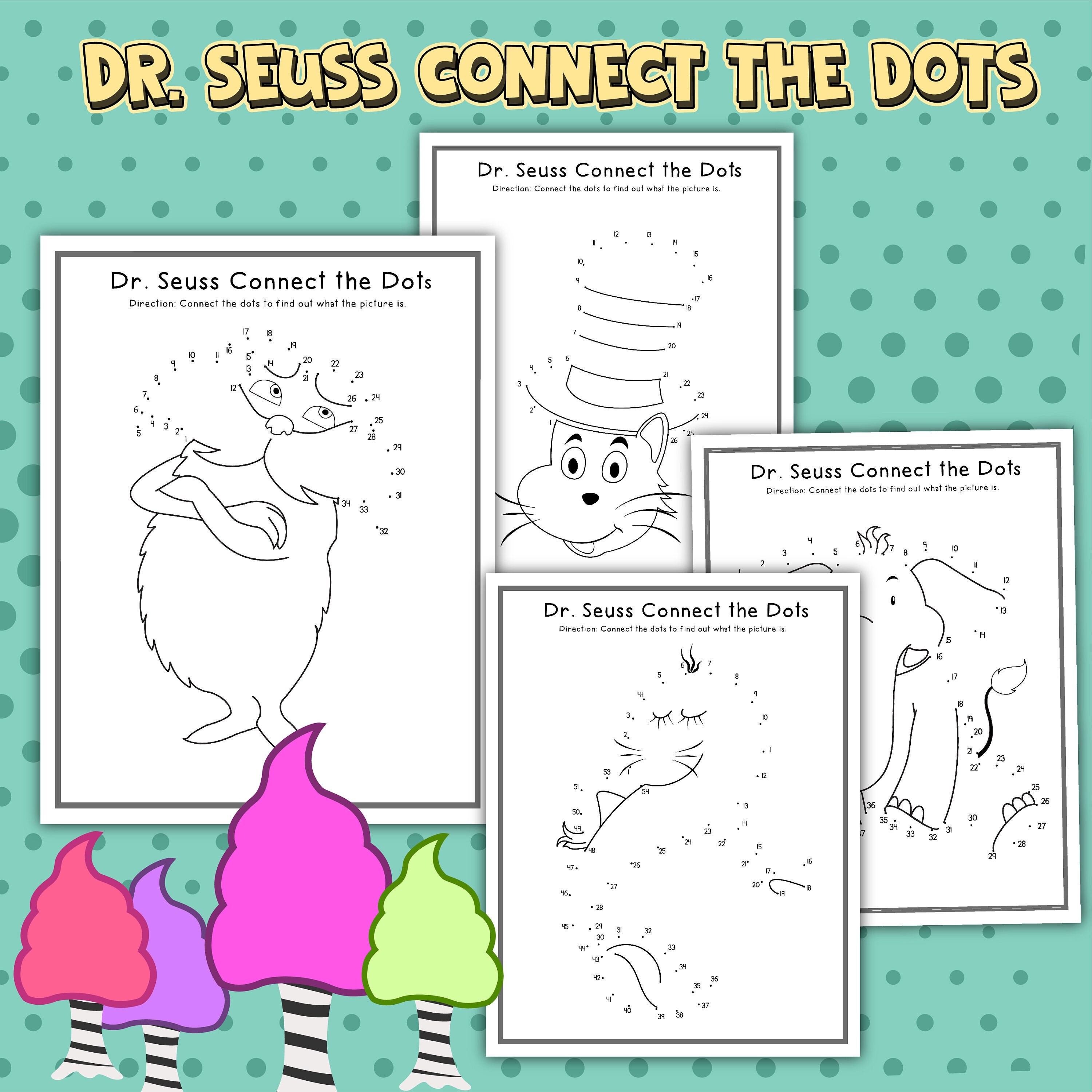 Dr seuss connect the dots printable