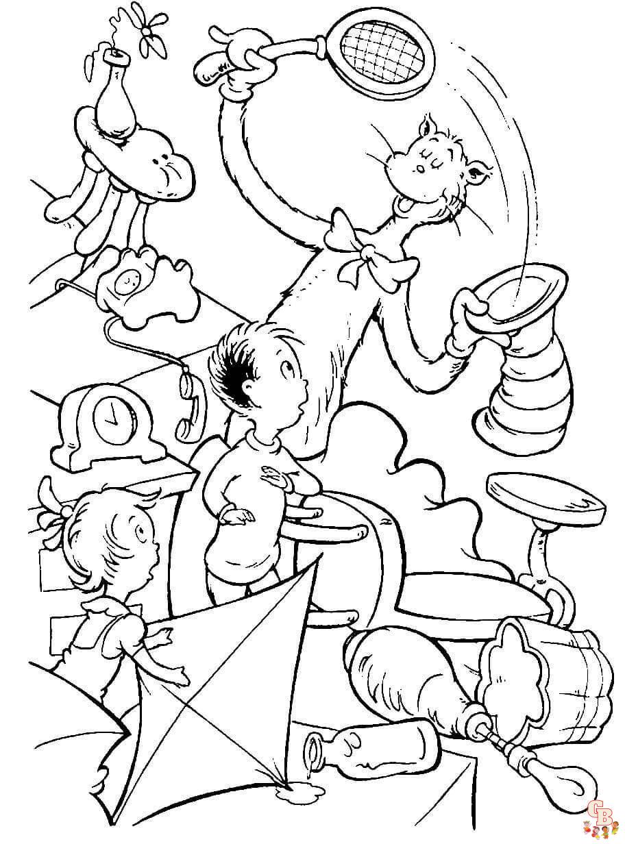 Free printable dr seuss coloring pages for kids