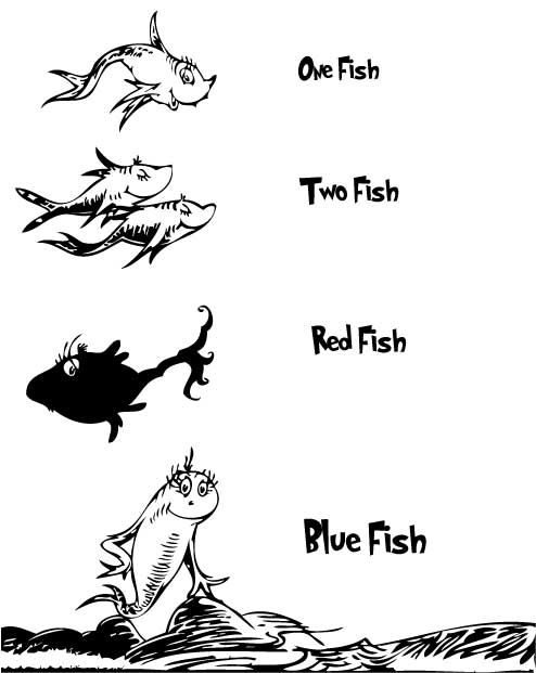 One fish two fish red fish blue fish coloring pages az coloring fdhwc red fish blue fish one fish two fish one fish