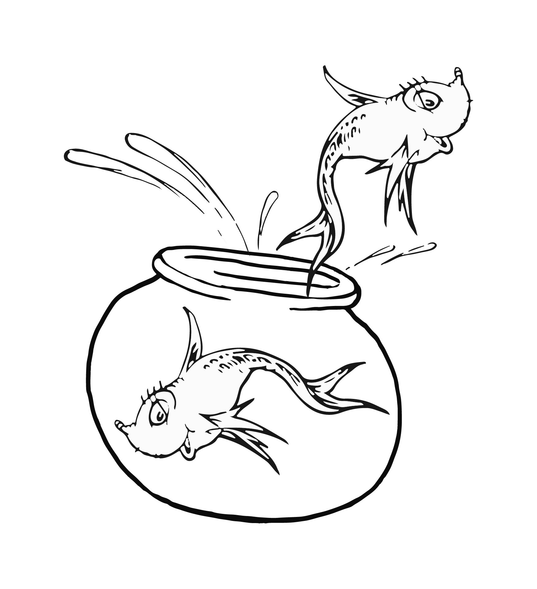 Best one fish two fish coloring pages printable pdf for free at