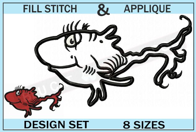 Red fh embroidery set â sizes included â blu cat red dog