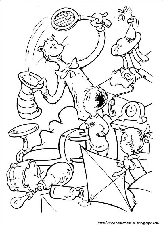 Carton color dr seuss coloring pages