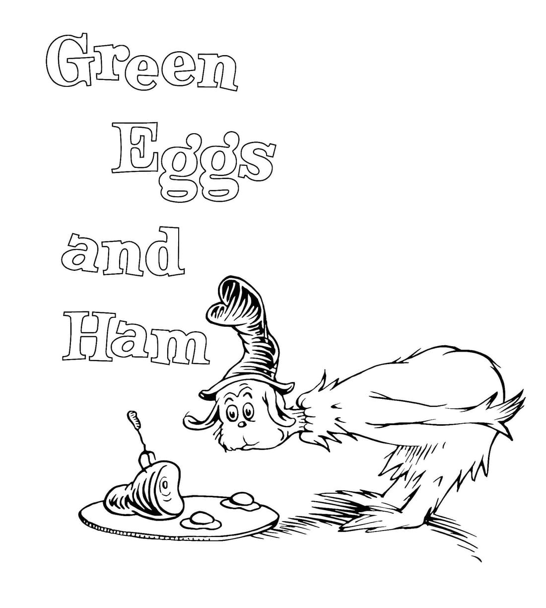 Green eggs and ham coloring pages wonder day â coloring pages for children and adults