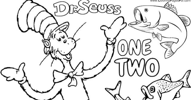 Dr seuss coloring pages one fish two fish rcoloringpagespdf