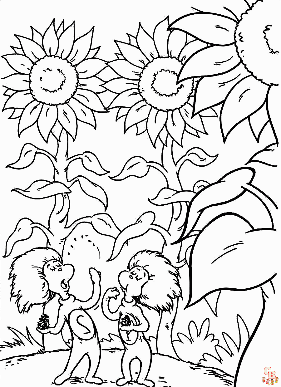Free printable dr seuss coloring pages for kids