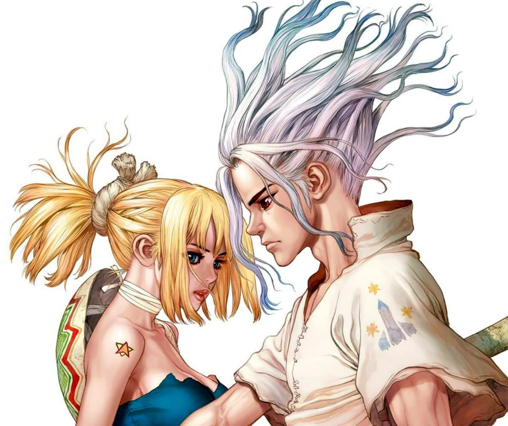 Anime dr stone senku ishigami kohaku dr stone wallpaper dr stone kohaku anime