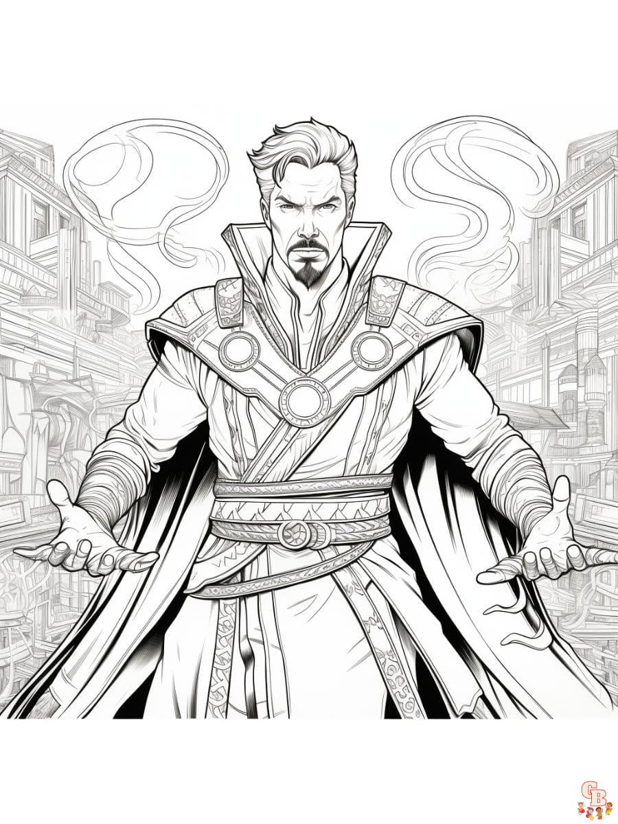 Prinatble dr strange coloring pages free for kids and adults