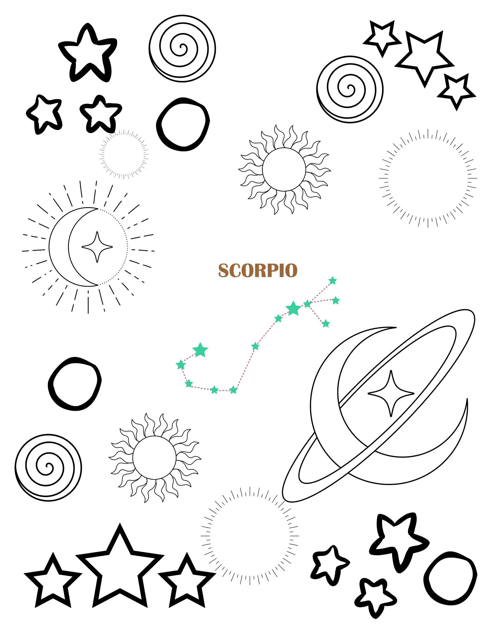 Constellations for kids constellation coloring pages flashcards and science experiment printable