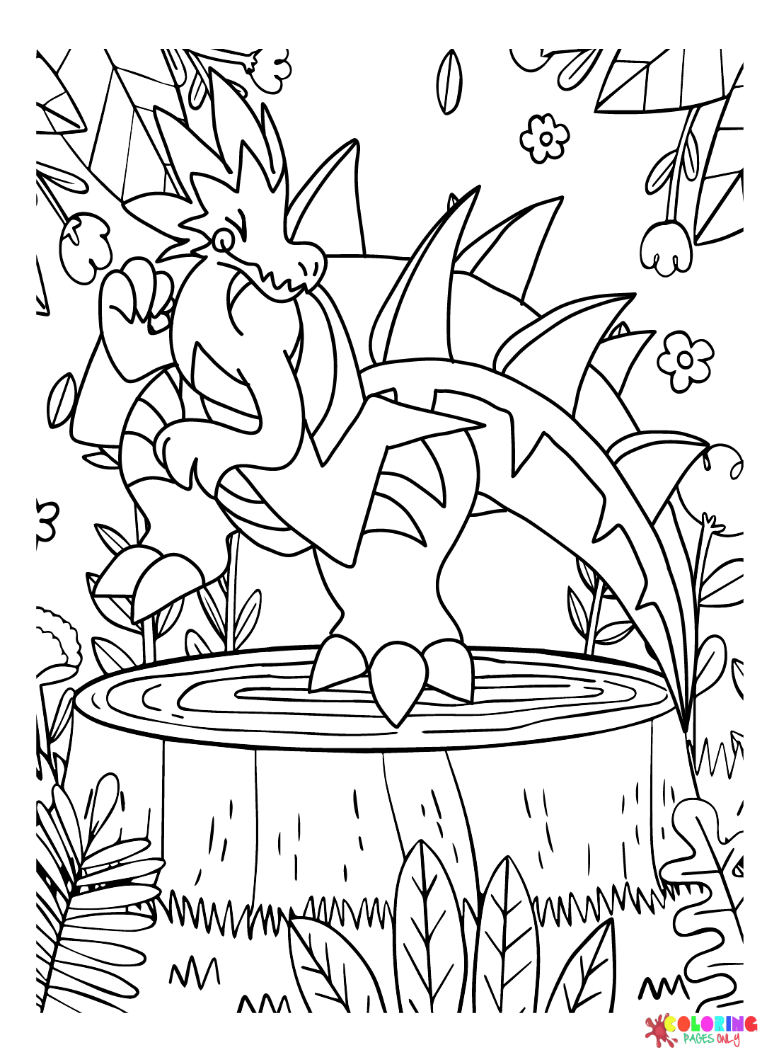 Dracozolt coloring pages printable for free download