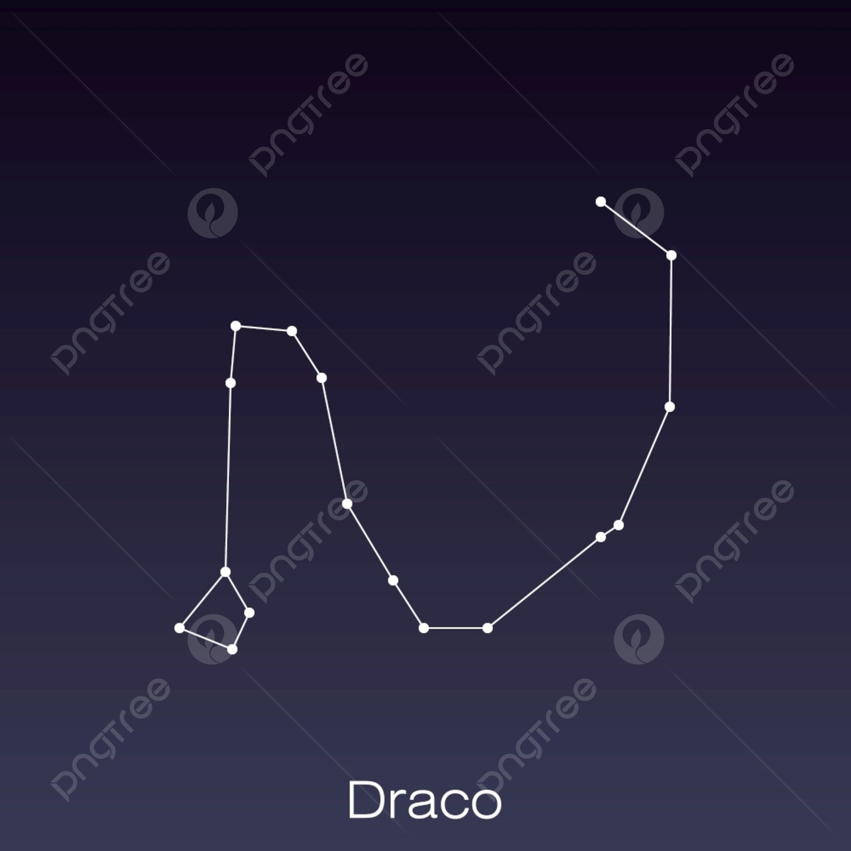 Draco constellation png vector psd and clipart with transparent background for free download