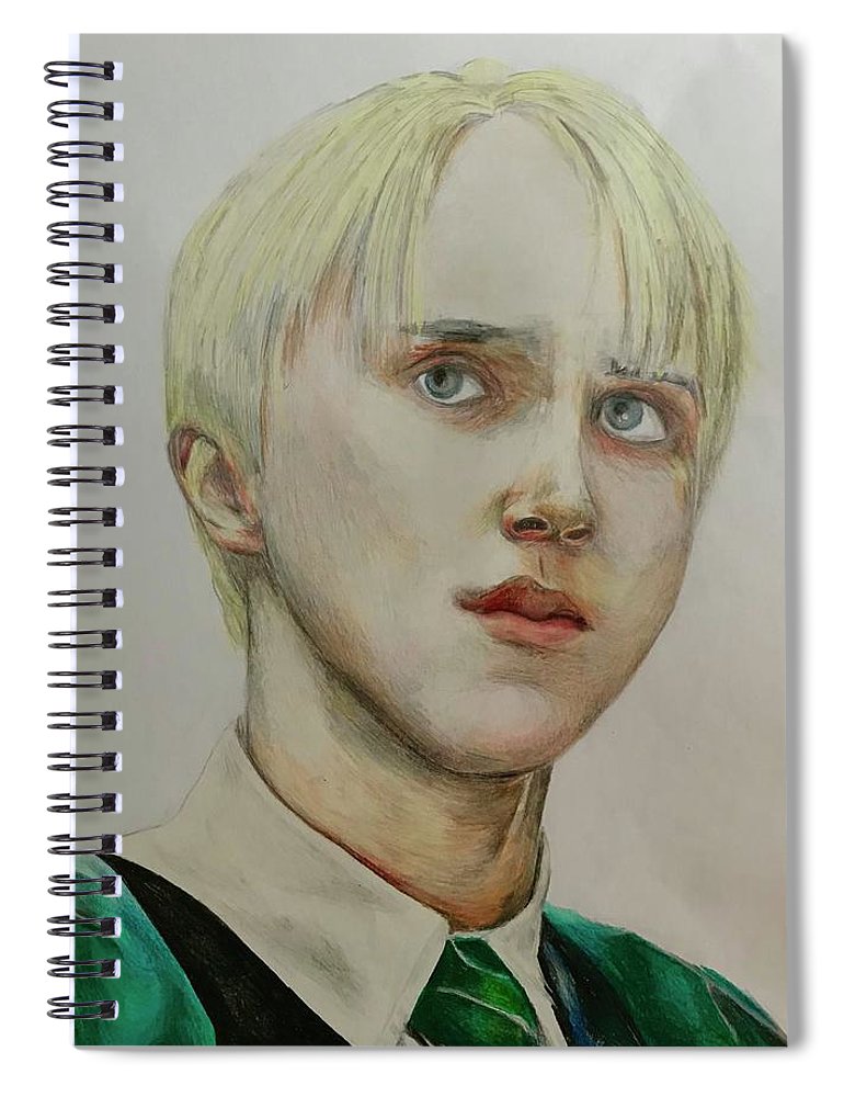 Portrait draco malfoy spiral notebook by petra