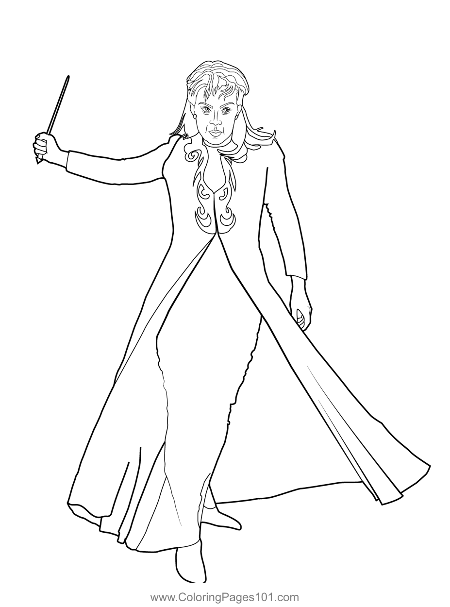 Narcissa malfoy harry potter coloring page for kids