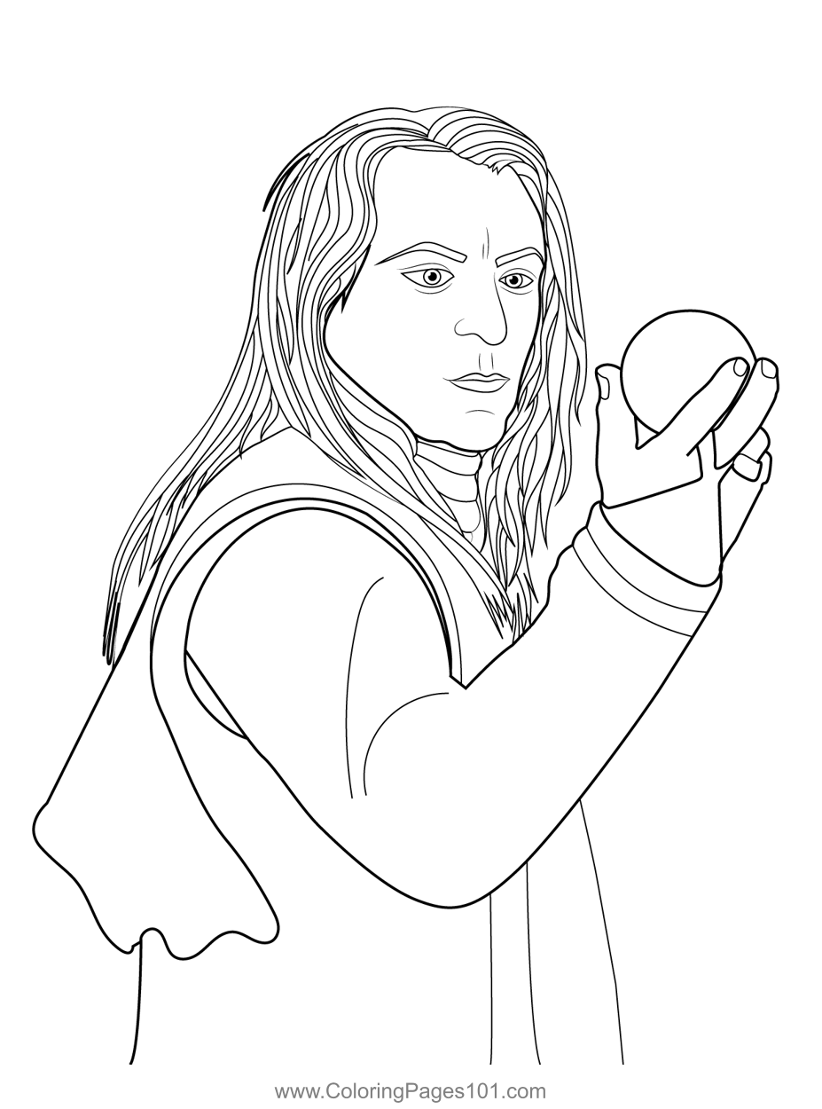 Lucius malfoy harry potter coloring page for kids