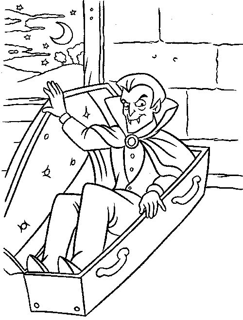 Dracula coloring pages