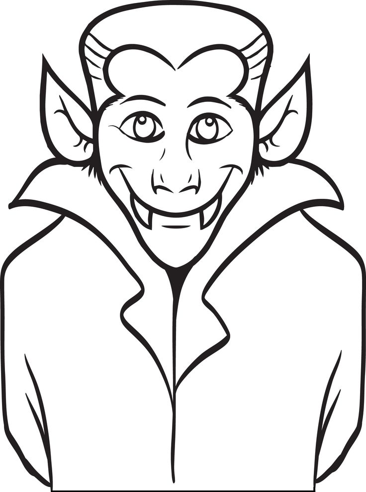 Printable dracula coloring page for kids halloween coloring pages halloween coloring easy coloring pages