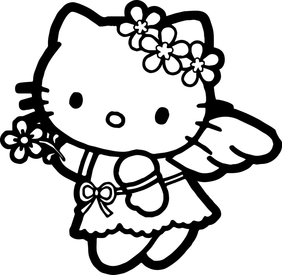 Hello kitty halloween coloring pages