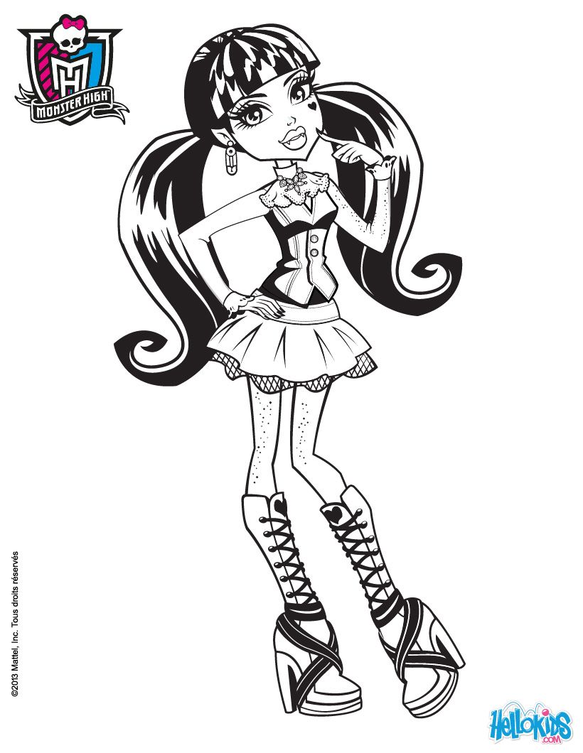 Monster high coloring pages