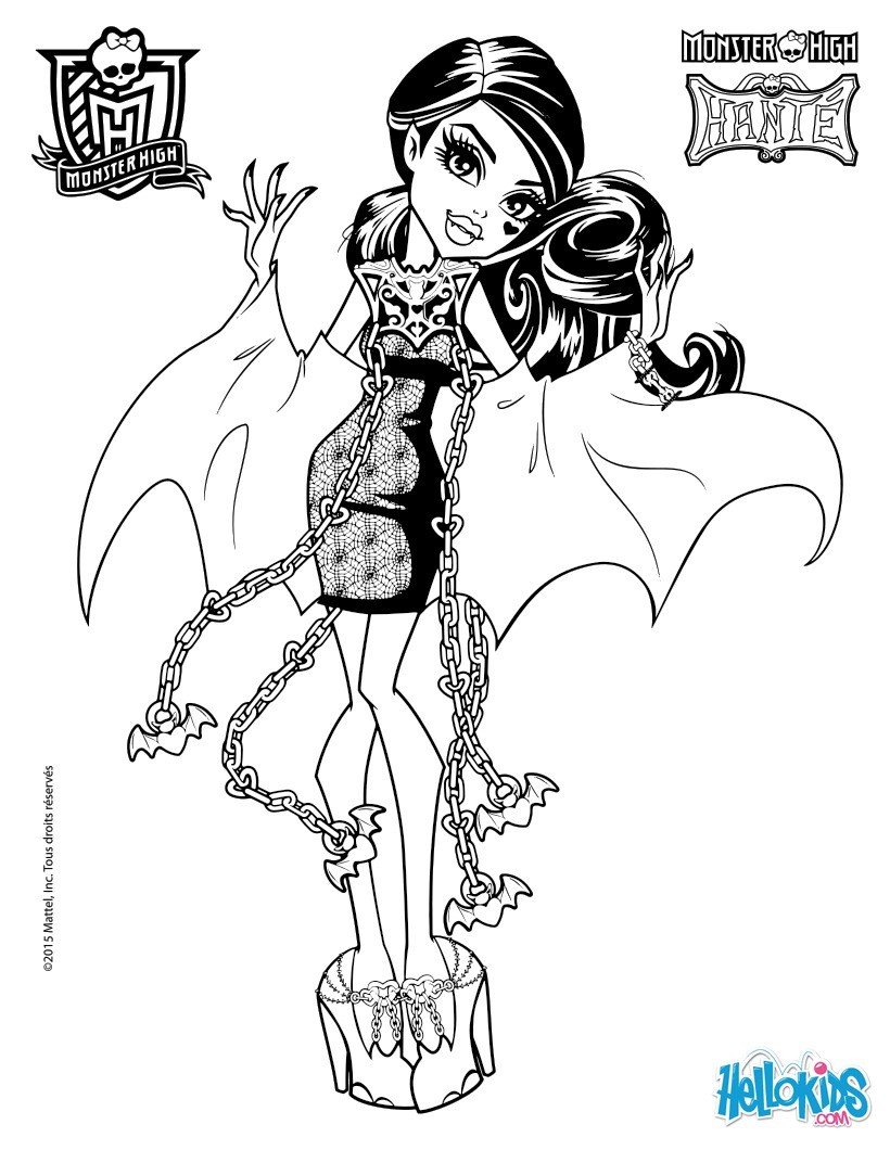 Draculaura coloring pages