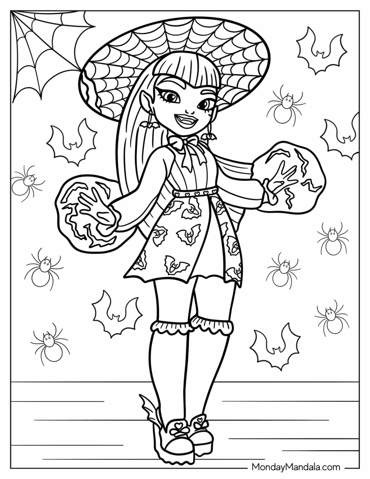 Monster high coloring pages free pdf printables