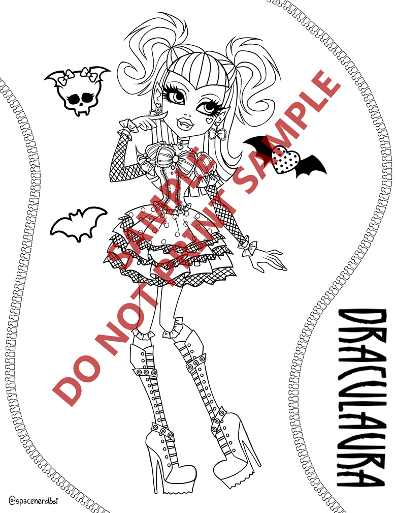 Draculaura coloring page