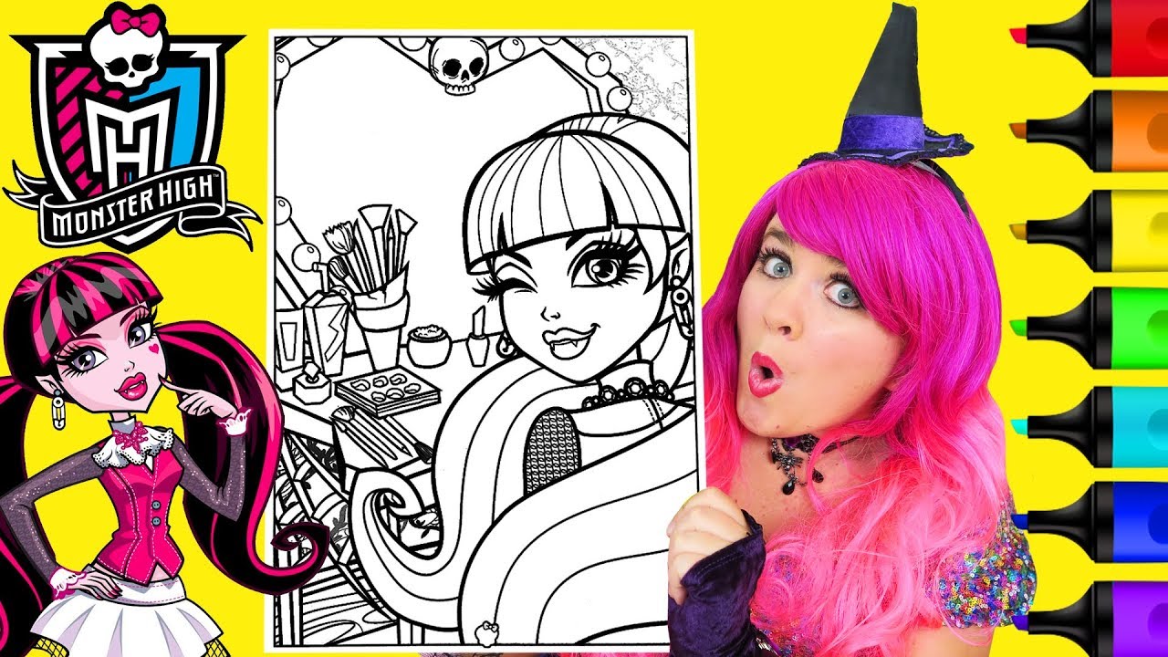 Coloring monster high draculaura coloring page prismacolor markers kimmi the clown