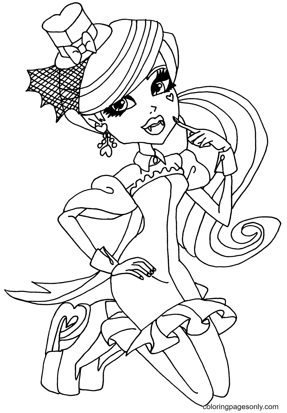 Monster high coloring pages printable for free download