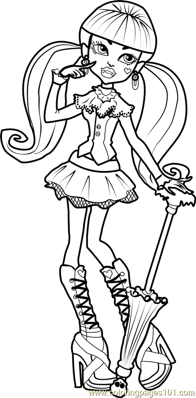 Draculaura coloring page for kids