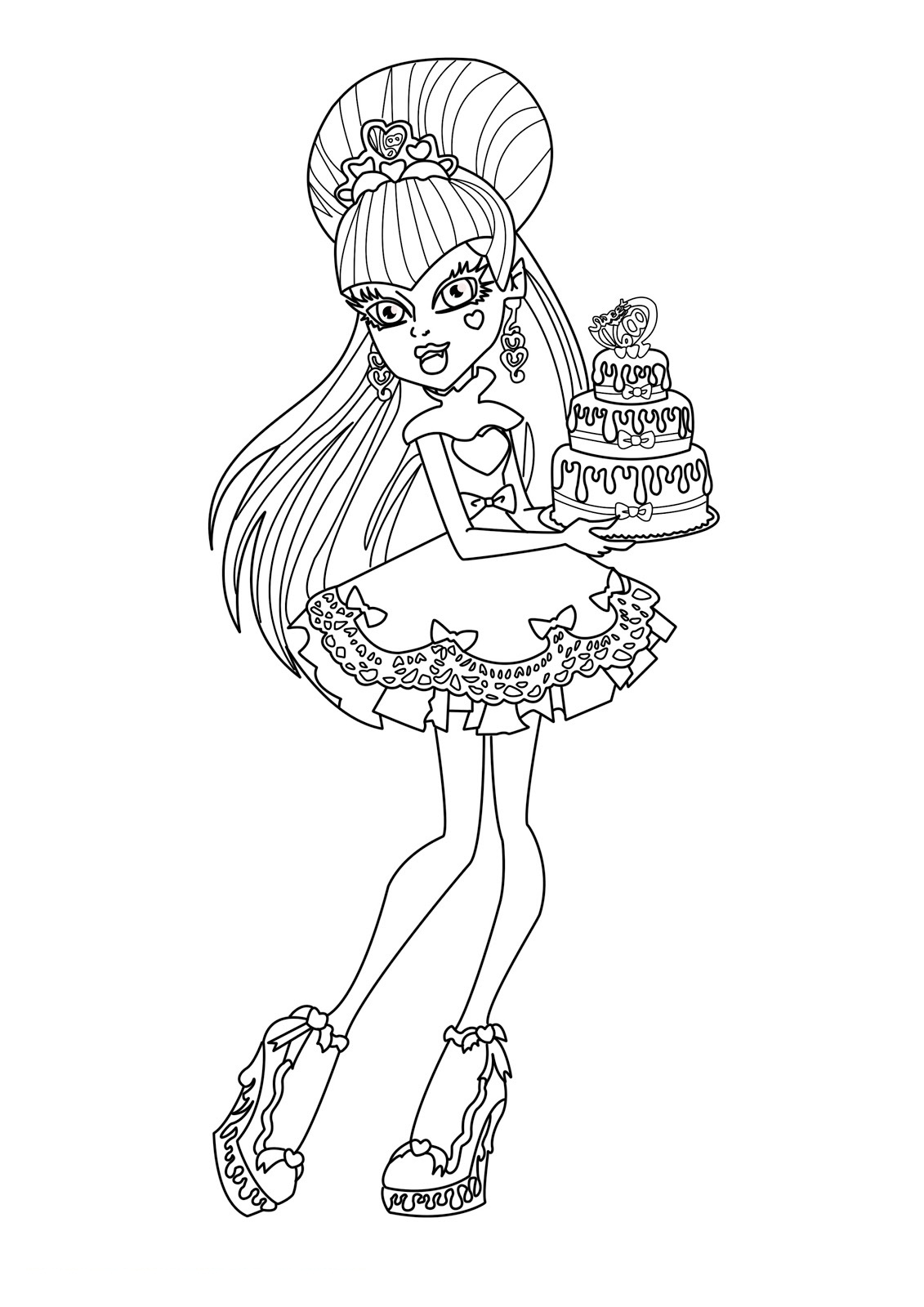 Free printable monster high coloring pages for kids