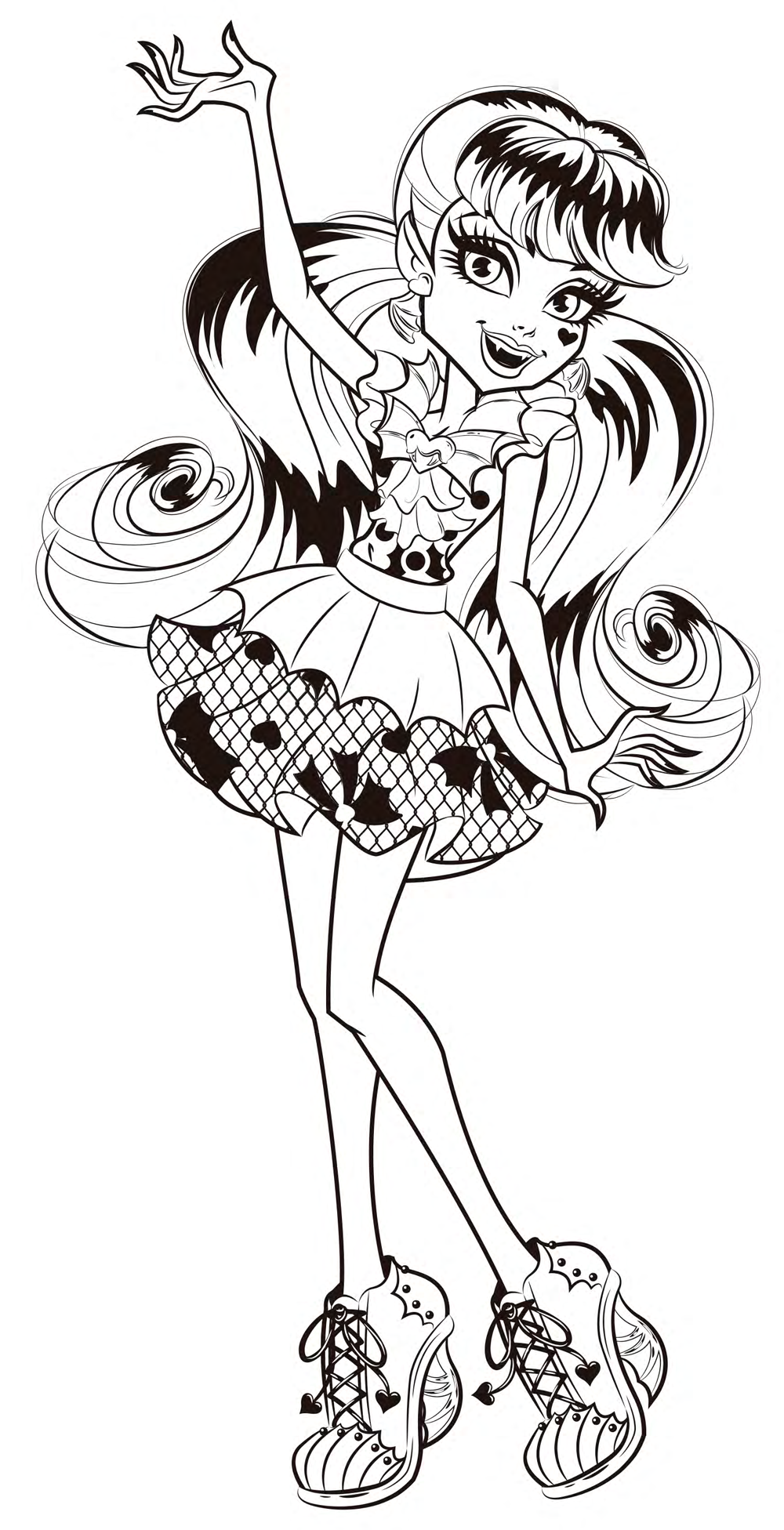 Printable monster high draculaura coloring page monster high pictures monster high art monster high characters