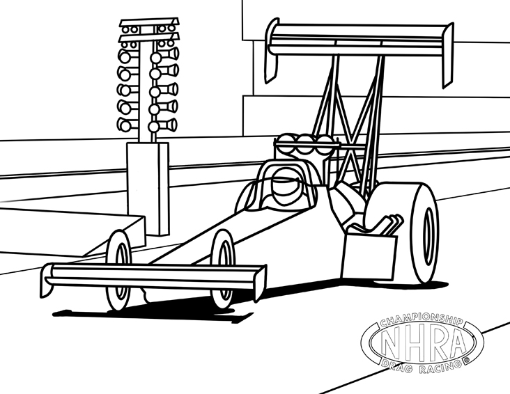 Color our world downloadable racing images for your kids to color